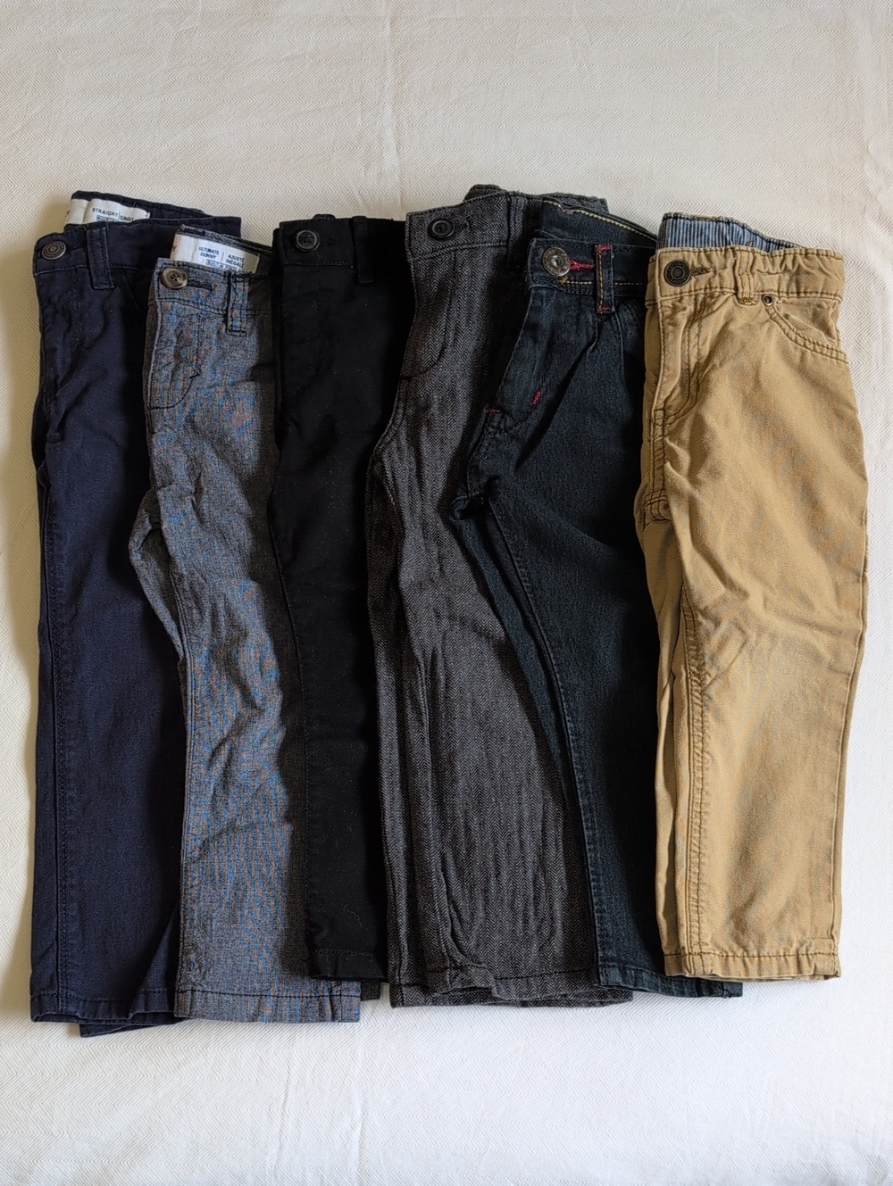 Size 3T Boys Preppy Pants Bundle Lot - Gymboree Old Navy Carters TCP (6 Pack)